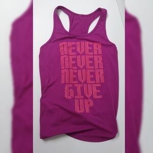 Lorna Jane "Never Give Up" tank top